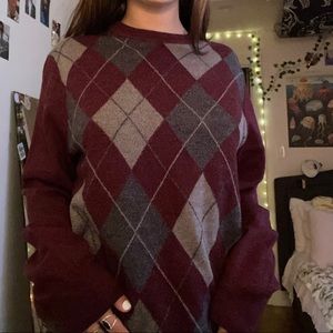 Dockers argyle red sweater